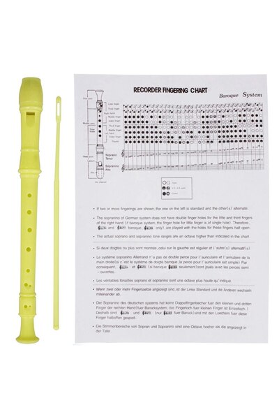 choice2 Yellow 8 Hole Clarinet Long Flute J32 ABS Vertical Flute Musical Inst...