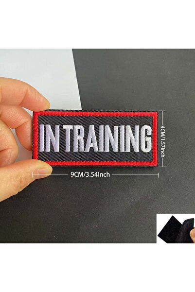 Choice10 المنتج رقم 11 - أحمر - كلب خدمة علاجية قيد التدريب - ملصقات قماشية ل...