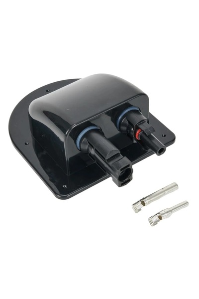 Choice3 1Pc Black Waterproof Car Junction Box Solar Panel Cable Entry Gland S...