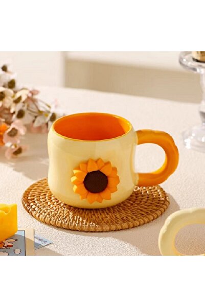 Livava Sunflower Design Ceramic Mug, Stylish Design, Gift Boxed, Coffee & Tea...