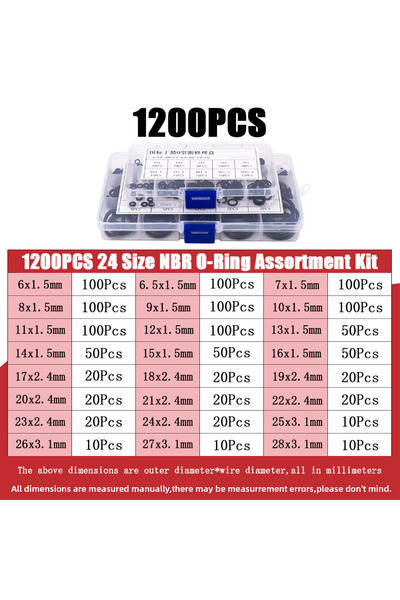 Choice6 1200 قطعة حلقات نتريل مطاطية لإصلاح السيارات والمركبات، حشوات مطاطية ...
