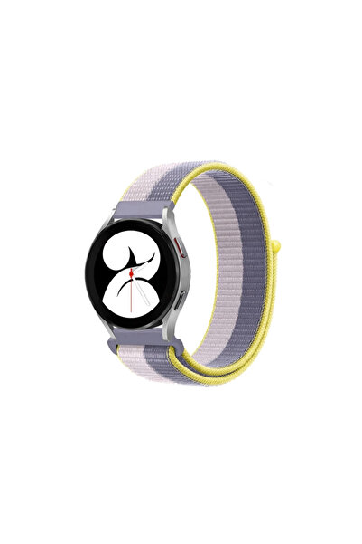 xirshop ساعة سامسونج جالاكسي ووتش 4 مع حزام شبكي (ليست ساعة) - رمادي-أبيض