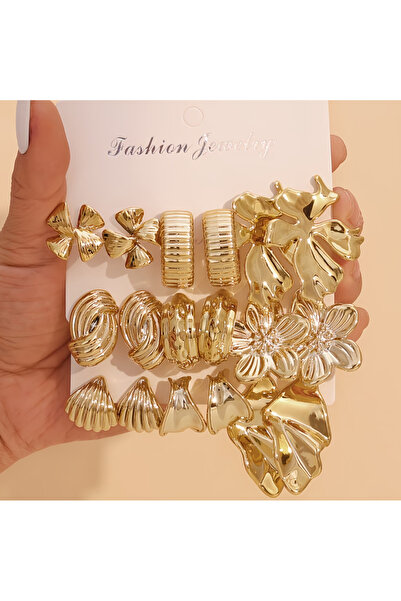 Ervalina قطعة واحدة من الأقراط ذات الشكل الأساسي (شحن مختلط)