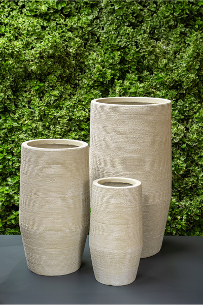 SAMART PEYZAJ MAİNE HAFİFLETİLMİŞ BETON UZUN SAKSI Ø33cm/H60cm - ORTA BOY,DEL...