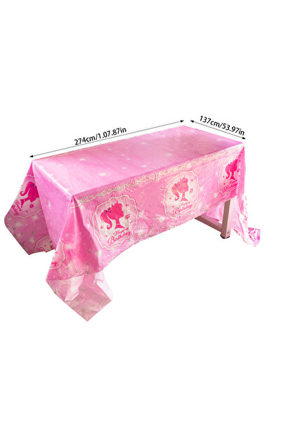 Choice7 1pcs tablecloth Princess Birthday Party Tableware Pink Paper Plate Cu...