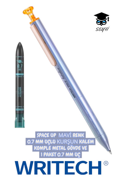 SEYFİKİRTASİYE Space up 0.7 mm Tip Pencil with Complete Metal Body and 1 Pack...