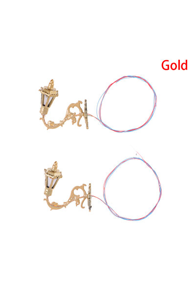 Choice1 A2 2pcs Dollhouse Wall Lamp Model Garden Yard Chandelier Sand Table L...