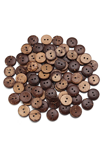 Choice9 15mm--100pcs 10-100Pcs Natural Conut Shell Button Round 2-Holes Butt ...