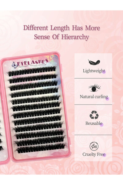 Choice3 مجموعة 80 قطعة من وصلات الرموش الفردية من مياوجي، كثيفة ورقيقة، بأطوا...