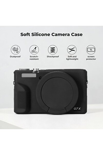 K&F CONCEPT K&F Canon G7X Mark III Uyumlu Silikon Kılıf / SİYAH ( Sadece Kılıf )