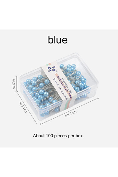 Choice5 100pcs blue 100pcs Sewing Pins for Fabric with Box Straight Pin Posit...