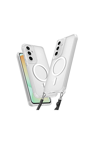 xirshop حافظة سامسونج جالاكسي S24 Fe من السيليكون من إنكا ماجسيف - شفافة