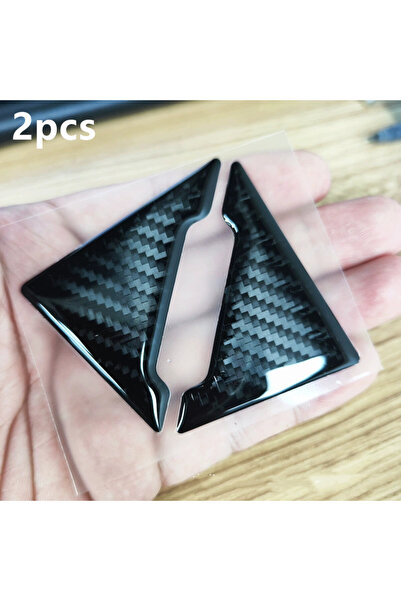 Choice5 قطعتان من أغطية زوايا أبواب السيارة المصنوعة من ألياف الكربون، مضادة ...