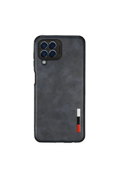 xirshop حافظة سامسونج جالاكسي M33 بحلقة جلدية سيليكون - أزرق داكن