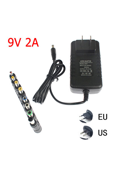 Choice6 محول طاقة أمريكي 9 فولت 2 أمبير تيار مستمر 5 فولت 6 فولت 9 فولت 12 فو...