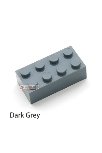 Choice4 200 قطعة من مكعبات البناء الرمادية الداكنة، مقاس 2×4، قطع بناء سميكة،...