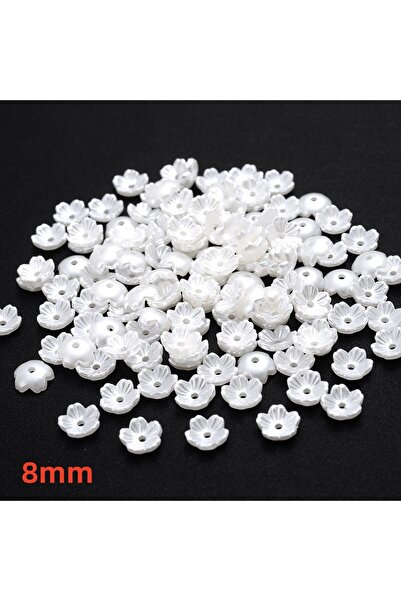 Choice13 style 12 iYOE 100pcs 28 Style Flower Spacer Beads Imitation Pearl Wh...