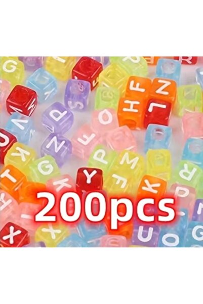 Choice5 touColor white 1000pcs/5 Colors Vibrant Square Letter Pattern Acrylic...