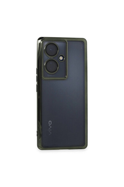 xirshop حافظة سيليكون لهاتف فيفو V29 لايت مع عدسة - أخضر