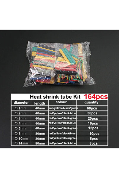 Choice5 164 قطعة - بدون علبة - أنابيب انكماش حراري مقاومة للحرارة - طقم تغليف...