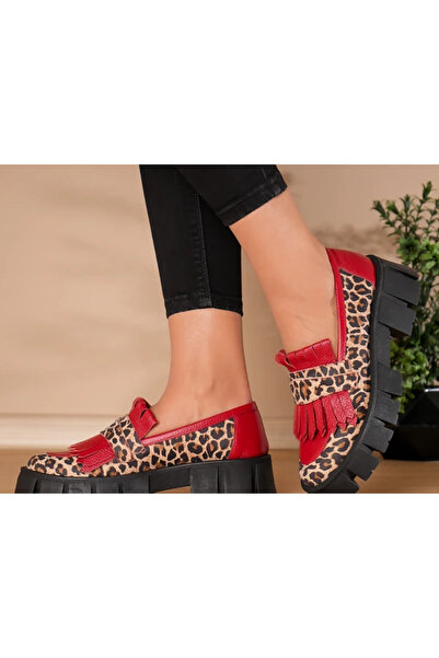 Polinski Shoes Women's Casual Shoes Natural Leather Animal Print – Handmade i...