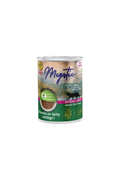 Mystic Biftekli Yetişkin Kedi Konserve Maması 400 Gr x 6 Adet