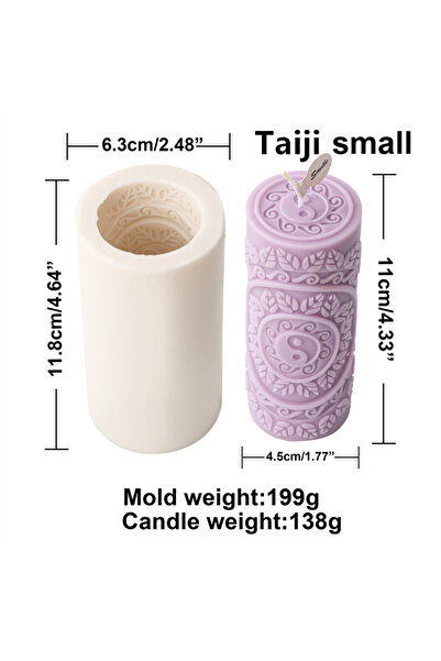 choice2 قالب شموع صغير بنمط تايجي، قالب شموع سيليكون متين بتصميم هندسي تجريدي...