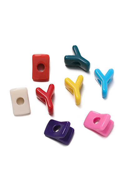 Choice24 Y 10pcs/lot Multi Color Big Hole Acrylic Letter Beads Children Handc...