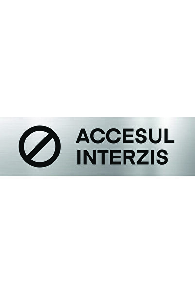 MEDIA NATION No entry sign, engraved 20x6 cm, silver