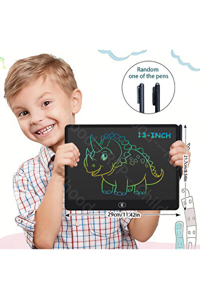 choice2 لوح رسم إلكتروني أسود مقاس 13 بوصة، لوح كتابة LCD مقاسات 8/11/13/16 ب...