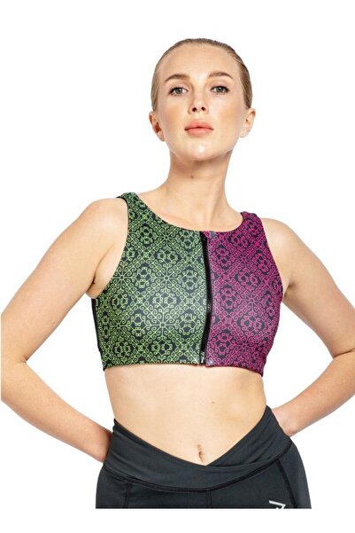 Zaecy Women's High-Support Padded Zip Up Sports Bra