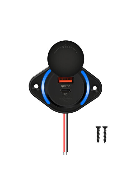 Choice QC3.0 PD Qc3.0 Pd Dual Usb 3.1A Car Fast Charger Sket 12V/24V Power Su...