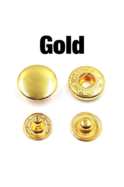 Choice16 10mm Gold 50 Sets 655/633/831 Metal Snap Fasteners Snaps Button Pres...