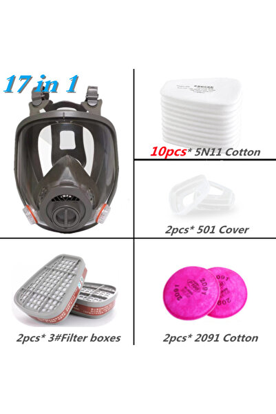 choice2 17 in 1 Suit Three-port multi-purpose 6800 gas mask industrial sprayi...