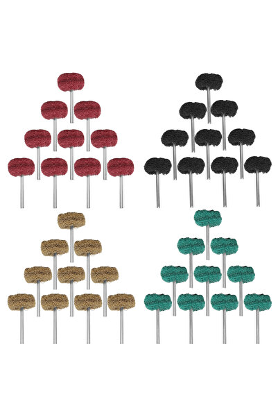 choice2 مجموعة متنوعة من 40 قطعة: فرشاة تلميع صغيرة من النايلون، 1 بوصة، 10/4...