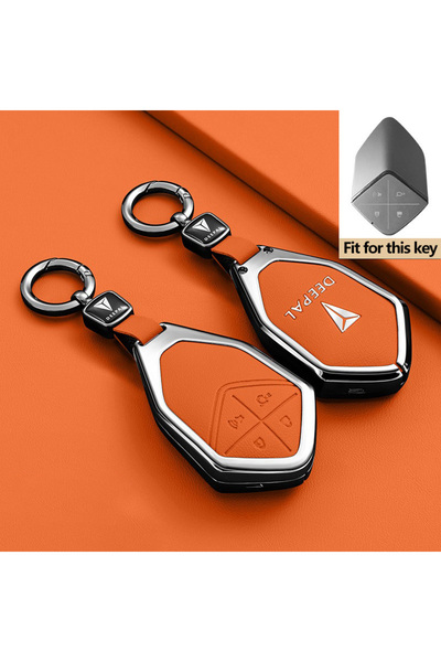 Choice64 حافظة مفاتيح سيارة من قطعة واحدة، طراز DEEPAL S05، لون برتقالي، متوا...