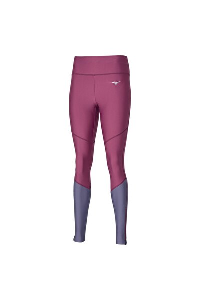 MIZUNO Women's running tights Impulse Core SS 2024-Burgundy/Grey-XS