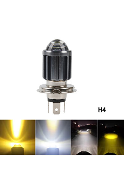 choice2 مصابيح أمامية للدراجات النارية LED، لون أصفر وأبيض، H4 بقوة 10000 لوم...