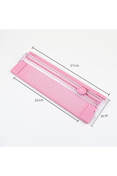 Choice3 آلة تقطيع ورق صغيرة وردية اللون بحجم A4، مناسبة لقص ورق الحرف اليدوية...