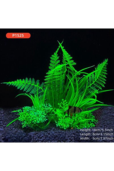 Choice7 P1525 نباتات صناعية لحوض السمك، بطول 14 سم/5.5 بوصة، ديكورات منزلية ا...