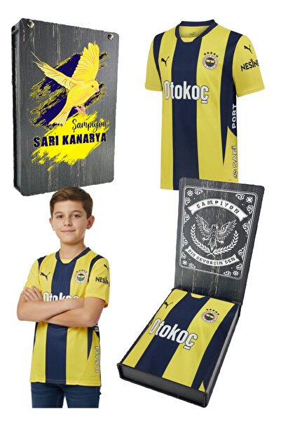 Fenerbahçe Orijinal Lisanslı Unisex 24-25 Yeni Sezon Çubuklu ÇOCUK Forması UV...