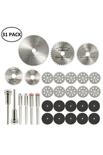 Choice4 31PCS Diamond Cutting Disc Mini Circular Saw Blade Set Sanding Grindi...