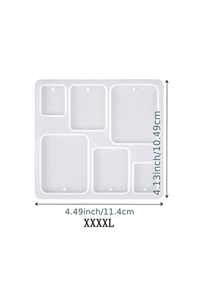 Choice9 7 قوالب أقراط مربعة على شكل قطرات، مع فتحة، قالب صب راتنج إيبوكسي كري...