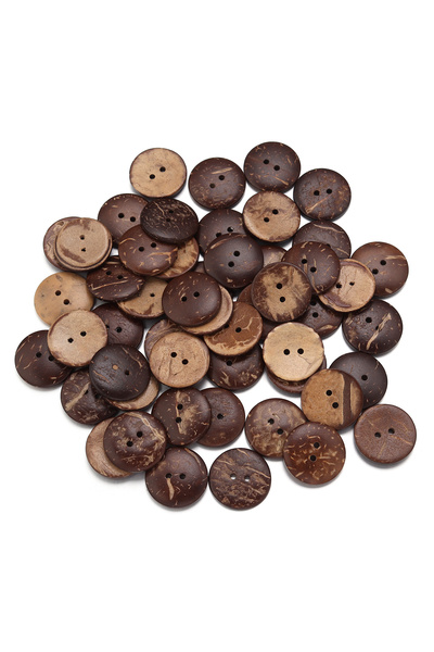 Choice4 ٢٠ مم - ٥٠ قطعة، ١٠-١٠٠ قطعة من أزرار قشرة جوز الهند الطبيعية المستدي...