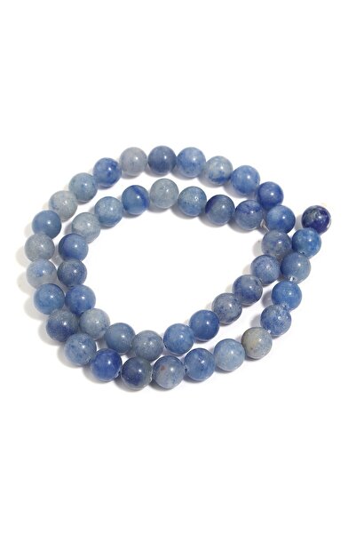 choice2 خرز من حجر أفينتورين أزرق طبيعي، 8 مم، خيط واحد، خرز دائري أملس لصنع ...