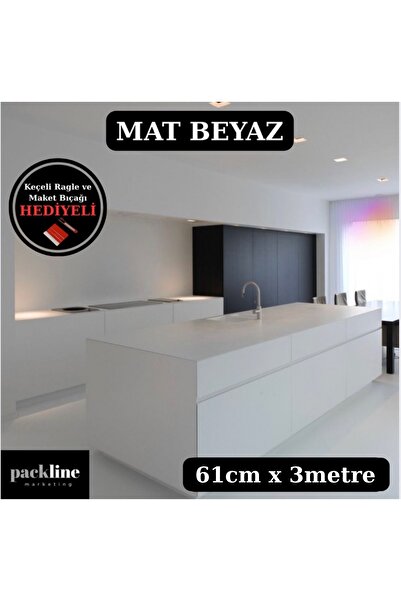 Packline Marketing Matte White Adhesive Foil Kitchen Cabinet and Furniture Co...
