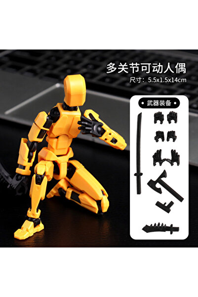 Choice11 روبوت مضيء ثلاثي الأبعاد قابل مطبوع متعدد الأشكال، أصفر اللون، بطول ...