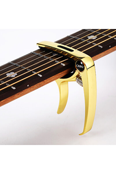 Choice6 gold Metal Guitar Capo Tuner Clamp Professional Key Trigger Single Ha...