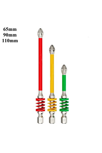 Choice1 3Pcs 1/3Pcs Spring Screwdriver Bits Magnetic PH2 Driver Screw Anti-sl...