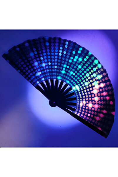 Choice3 Round Dot One Pack Large Carnival Folding Fan Fan Craft Fan with Ener...
